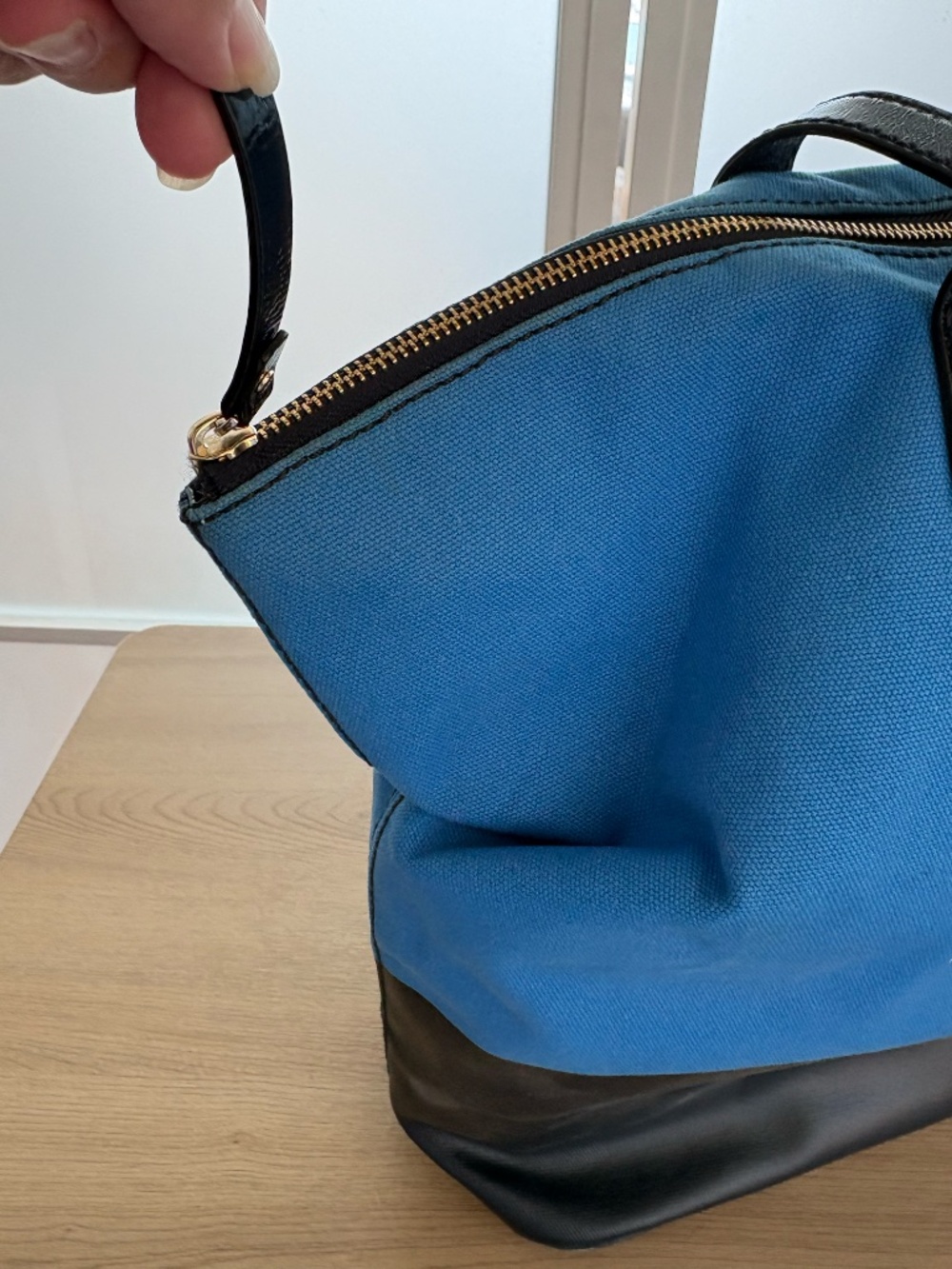 Kate Spade Play Hooky Canvas Tote Blue - Picture 4 of 16